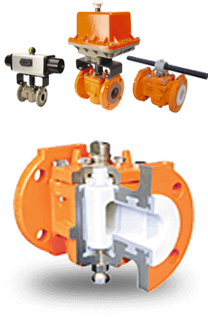 Manual and Actuated PFA Lined Plug Valves