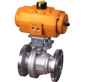Flanged Ball Valve with pneumatic actuator