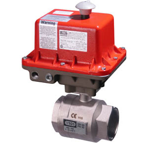 101 Series Ni Plated Brass Ball Valve with explosion proof actuator