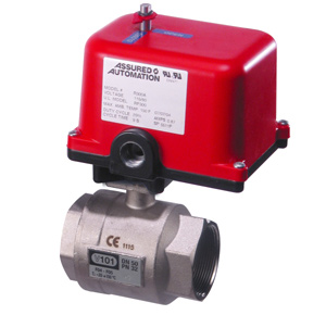 101 Series Ni Plated Brass Ball Valve with general duty electric actuator