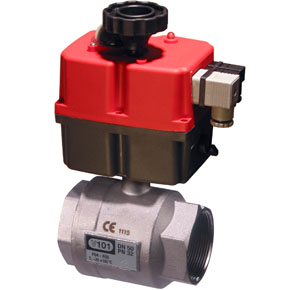 101 Series Ni Plated Brass Ball Valve with multi-voltage electric actuator