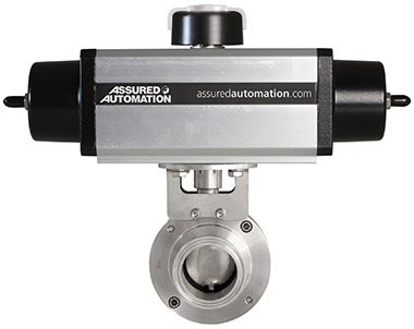 actuated sanitary butterfly valve