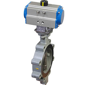 HP Series High Performance butterfly valve with rack and pinion spring return pneumatic actuator