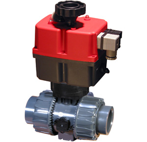P2 Series PVC ball valve with mulyi-voltage electric actuator