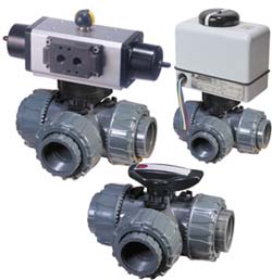 PVC 3-Way Ball Valves