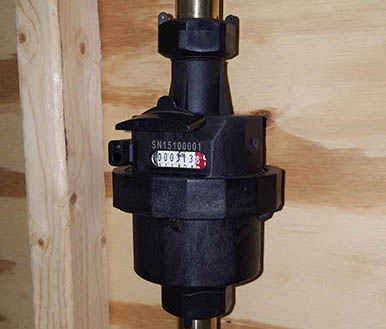 low flow piston displacement meter