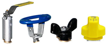 Various manual lever and knob operators