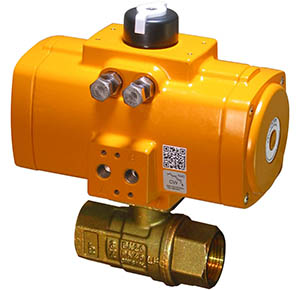 250LF Series automated lead free ball valve with dual scotch yoke double acting pneumatic actuator