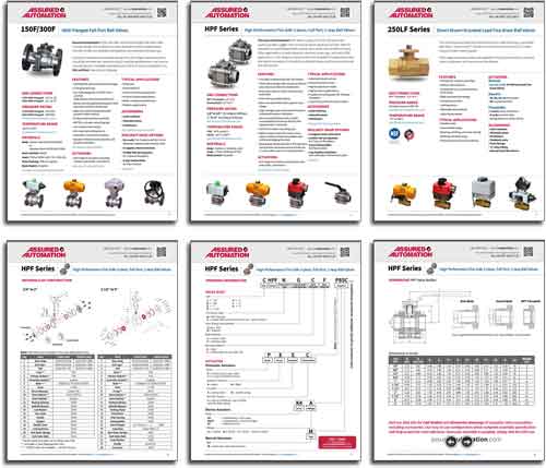 Actuated Valve Datasheets