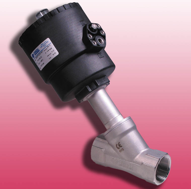 Angle Seat Valve Series:  Pneumatically Operated On/Off Valve