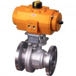 Flanged Ball Valve with pneumatic actuator