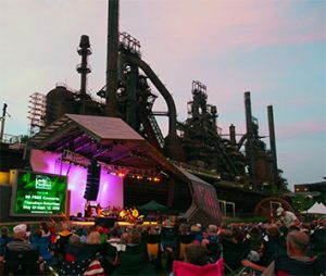 Levitt Pavilion concert venue in action