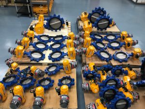 Pneumatic actuated butterfly valve