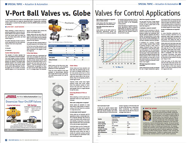 V-Port Ball Valve (rotary) vs. Globe Valve (linear)