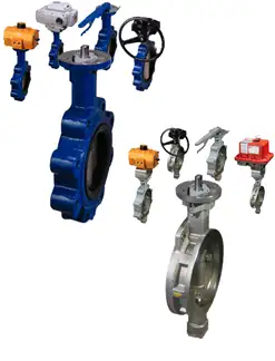 Butterfly valves for HVAC systems